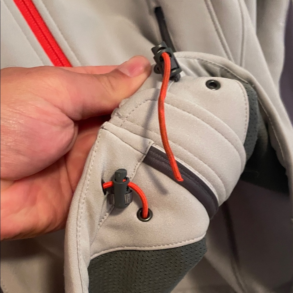 The North Face Two-Tone Jacket with Orange Zipper Size Large Worn - Picture 8 of 10